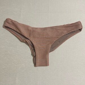 PILYQ Women's APL Basic Ruched Teeny Bikini Top w Gold Metallic Glitters Size S